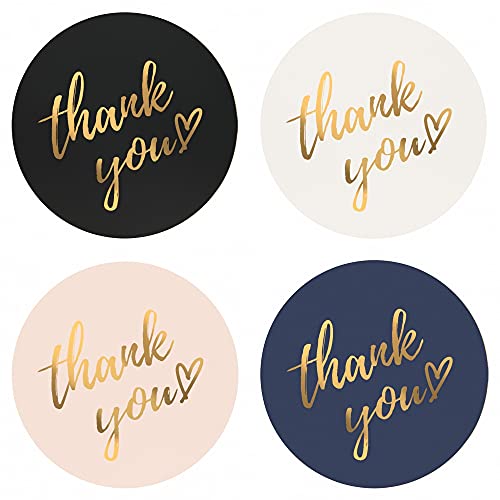Mobiusea Party Thank You Stickers Roll | Simple and Sincere | 1.5 inch | Waterproof | 500 Labels for Small Business…