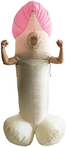 LuckySun Big Inflatable Pink Penis Fancy Christma Dress Cock Costume Stag Hen Night Willy Outfit