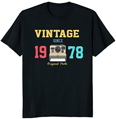 Vintage Since 1978 Original Parts T-shirt 40th Birthday Tee