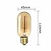 Edison Light Bulb, Elfeland 40W Vintage Antique Light Bulbs Dimmable T45 E26/E27 Tubular Style Bulb for Home Light Fixtures Decorative(2 Pack)