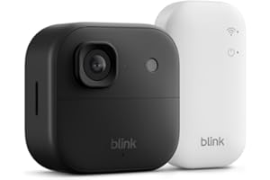Caméra extérieure Blink 2K+ (nouveau modèle) : intelligente et sans fil, résolution vidéo 2K et suppression du bruit, module 