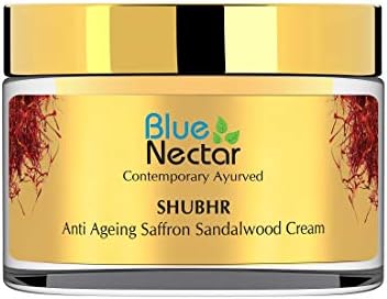 blue nectar ayurvedic anti ageing saffron and sandalwood face cream