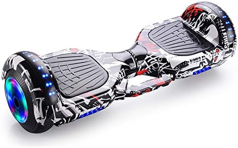 JIAOXM Self-Balance Electric Scooter,With a carrying handle and Bluetooth connection,Flash Wheel-Auto Balance E-Skateboard SUV with 350W Motor & LED,M