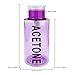 PANA 10oz Purple with Word Push-Down Dispenser Bottle - 1 Bottle - Empty Refillable Pump Bottle for Nail Polish Remover Liquid