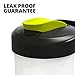 BluePeak Protein Shaker Bottle 28 oz with Dual Mixing Technology, Strong Loop Top, BPA Free, Shaker Balls & Mixing Grids Included - On-The-Go Large Protein Shakers (2 Pack - Yellow & Black)