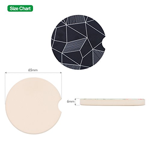 Car Coasters Pack of 2, Small 2.56" Stone Car Cupholder Absorbent Coaster Set for Women Men Drink Cup Holder Coasters (Spider Web)