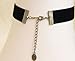 Black Velvet Choker Necklace with Rose Holloween Costume Jewelry Adjustable(Approx 11.8