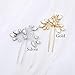Unicra Bride Wedding Crystal Hair Pins Wedding Bridal Hair Pieces Accessories for Women and Girls Pack of 3 (Gold)
