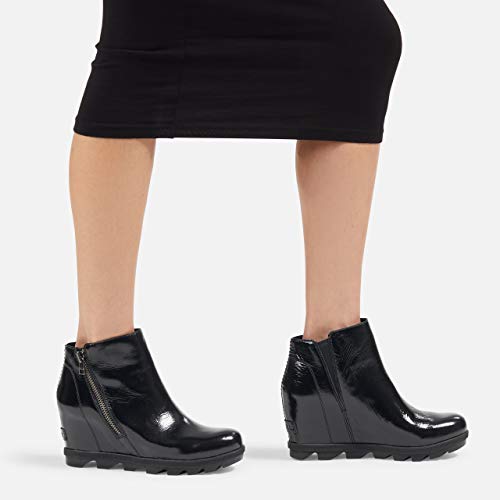 Sorel-Womens-Joan-of-Arctic-Wedge-II-Zip-Boot-Light-Rain-Waterproof-Black