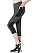 picotee Capri Leggings with Pockets for Women Mesh Camo Leggings Active Yoga Pants High Waisted Gray Small