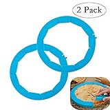 Neepanda Pie Crust Shield Adjustable Pie Crust Protector BPA-free FDA Food Safe Silicone Pie Shield Protector, Fits Any Size Pie 8 to 11.5-inch Including Rimmed Dishes(2 Pack, Blue)