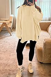 LILLUSORY Women's Cream Sweaters 2023 Fall Cashmere