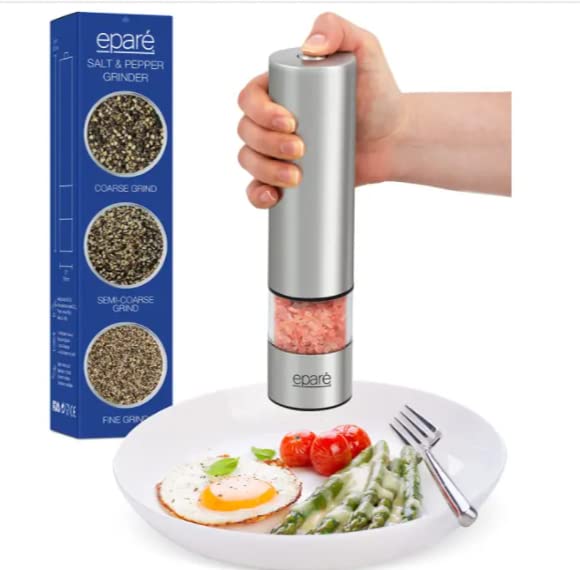 Electric Salt and Pepper Grinder Mill Battery Operated Ceramic Burr