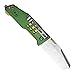 KUBEY EDC Multitool Pocket Folding Knife with Clip,Stainless Steel Tanto Blade,Anodized Aluminum Handle Glass Breaker Opener,3-4/5-Inch Closed (Green Golden)