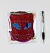 Altar for The Dead. Multicolor Mexican Papel Picado Dia de Los Muertos Decoration Small Size Tissue Banner. 3 Pack