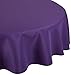 LinenTablecloth 90-Inch Round Polyester Tablecloth Purple