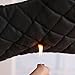 Deconovo Quilted Thick Kitchen Oven Mitt and Pot Holder Set Heat Resistant Flame Retardant Coating 100% Cotton Set of 2, Charcoal Black