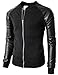 H2H Men's Cotton Lightweight Slim Fit Jacket Casual Wear Black US M/Asia L (KMOJA0126)