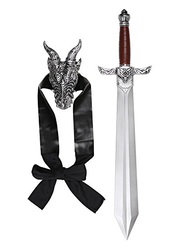 Realistic dragon knight sword with sheath prop
