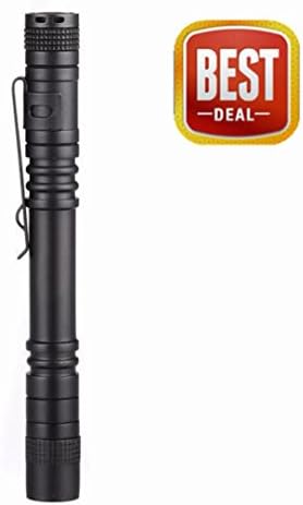 🍀Flashlight🍀,2*AAA XPE-R3 LED 1200LM 🍀Waterproof Lamp Clip Mini Penlight Flashlight Torch🍀 by Ikevan