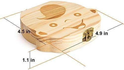 Ruiuzi Teeth Saves Box for Children and Girls Children in Souvenir Wood Gift, Accumulation of Teeth (Girl) - Image 3