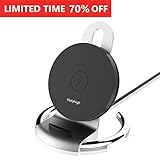 Fast Wireless Charger,MRS LONG QI Charger Wireless Charging Stand for iPhone X/8/8 Plus Samsung Galaxy Note 8 S8/S8 Plus S7/S6 Edge Plus and All QI-Enabled Devices-NO AC Adapter