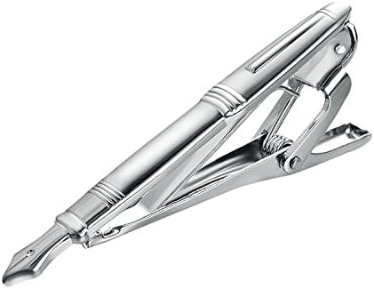 Yoursfs おもしろ ネクタイピン 万年筆 シルバー おしゃれ 数学 文具 メンズ アクセサリー クリスマス 新年 プレゼント