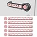 Side Door handle insert Grab Handle & Push Button Knobs Cover Trim For Jeep Wrangler JK JKU 2007-2018 (pink）