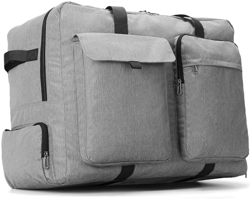 Amazon.com | 47 Inch Sports Duffle Bag - 195L Large Luffel Bag for Travel,  Foldable Luggage Duffle Bag with Zippers for Men Women (Grey) | Travel  Duffels