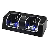 Charging Station for Wii,Bigaint Dual Charge Stock with 2x Rechargeable Batteries & LED Light Wii/Wii U Remote Control-(Wii Controller not Included)Black