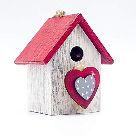 Serolab Wooden Painted Hut Pendant Christmas Tree Small Hanging