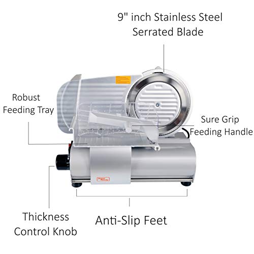 SuperHandy Meat Slicer Meat Deli Cheese Food Commercial Elite Electric