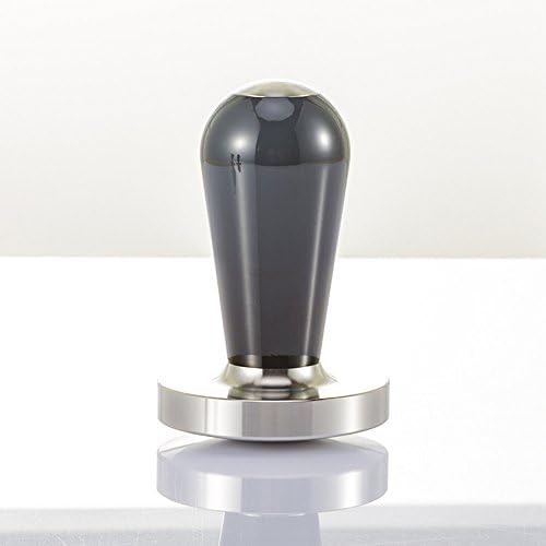 Espresso Coffee Tamper 51MM 57.5MM, Choose your types, Stainless Steel Espresso Press Flat Base.(Black Red) (57.5MM, Black)