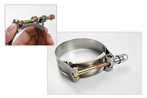 Autobahn88 Stainless Steel Hose T-Bolt Clamp, Fit for Hose OD Size = (1.36-1.6 Inch (34-40mm)), for Fuel Pump, Filter, Hose, Plumbing (Pack of 4) - Thumbnail 2