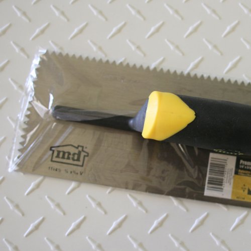 Futura 49116 M-D Building Premium Tile Installation Trowel, 4-1/2 in W X 12 in L Steel Blade Thermoplastic Rubber Handle