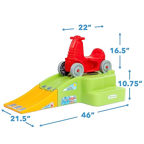 Simplay3 Deluxe Race and Ride Kids Downhill Roller Coaster and