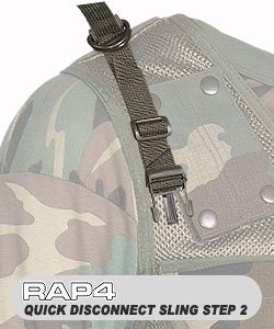 Quick Disconnect Sling (Black) - paintball part