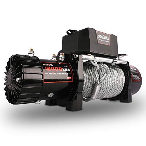 X-BULL 12V Steel Cable Electric Winch 12000 lb Load Capacity - Image 2