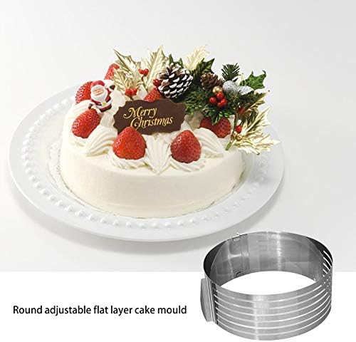 Napravi Rs Goldyqin Cake Ring Trancheuse Pour Gateaux Moule Pour Gateaux En Acier Inoxydable Reglable A Compartiment Circulaire Moule Pour Gateau Couche Kit Doutils De Cuisson Argent Cercles Et Cadres Ustensiles A Patisserie