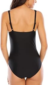 WIN.MAX One Piece Tummy Control Swimsuit Ruched Padded Plus Size QH UK16 view 3