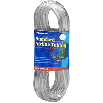 Penn Plax Airline Tubing for Aquariums –Clear and Flexible Resists Kinking, 25 Feet Standard
