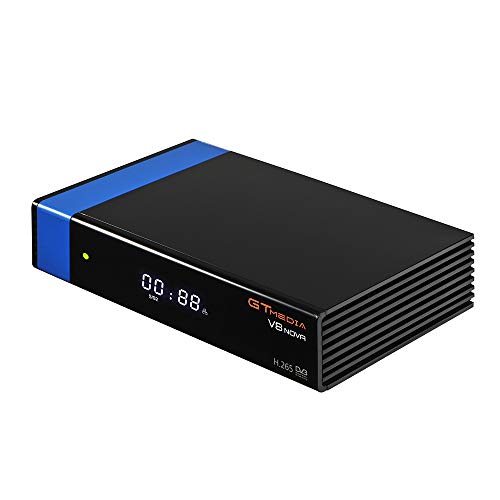 GTMEDIA V8 NOVA Blue Full HD 1080P DVB-S2 FTA Digital Satellite Receiver Support H.265, PowerVu, Biss Key, Built-in WiFi