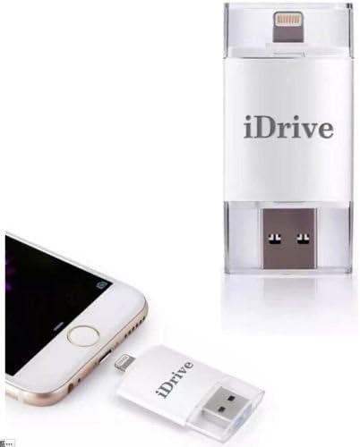 LYBALL Apple iPhone Flash Drive USB OTG U Disk with Lightning Connector External Storage Memory Expansion for iPhone 6 7 iPads iPod &amp; Computers White (16GB)
