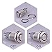 Ulincos® Latching Push Button Switch U16F2 1NO1NC SPDT ON/Off Silver Stainless Steel Shell with Red LED Ring Suitable for 16mm 5/8