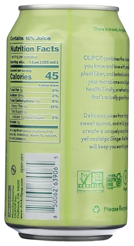 OLIPOP GINGER ALE PREBIOTIC SODA SGL, 12 FZ