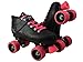 Pacer Mach-5 Pink GTX-500 Black Quad Roller Speed Skates w/ 2 Pairs of Laces (Black & Pink)