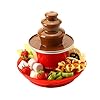 Global Gourmet Chocolate Fountain Mini Fondue Set with Party Serving Tray Included | Electric 3-Tier Machine with Hot…