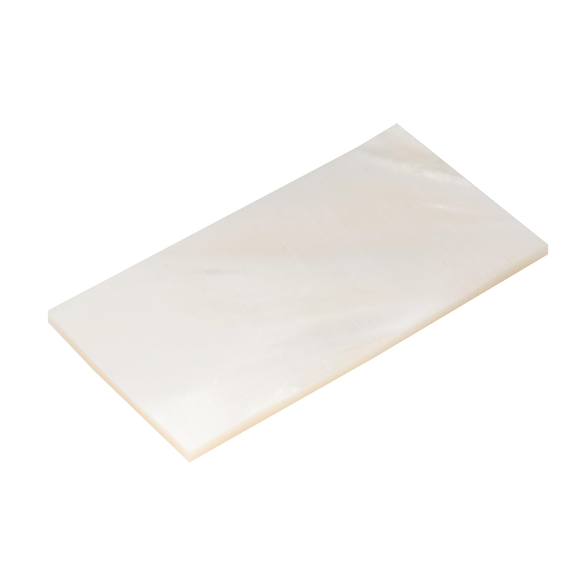 Musiclily Pro Natural Mother of Pearl Guitar Inlay Material Blank Sheet 50x25x2mm, White Pearl