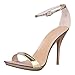 Women's Classic Dancing Stiletto High Heel Open Toe Ankle Strap Sandals