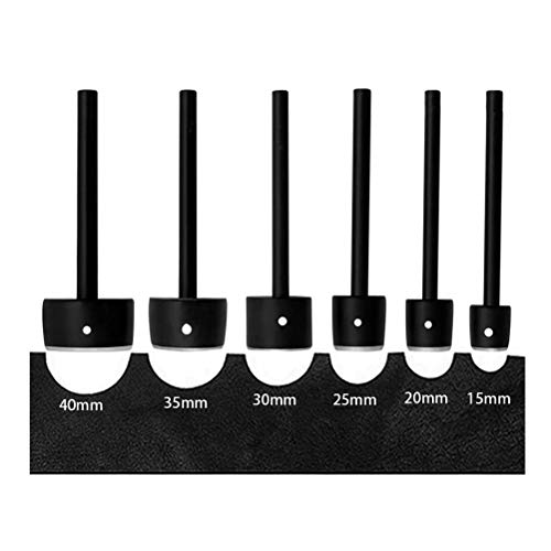 Cooyeah HalfRound Cutter Punch Leather Belt End Cutter 6 Pieces